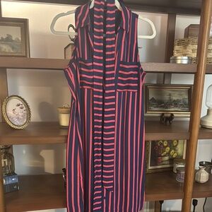 Express Pink and Blue Sleeveless Sheath Dress